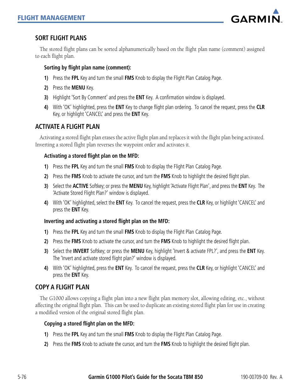 Garmin G1000 Socata TBM 850 User Manual | Page 228 / 542