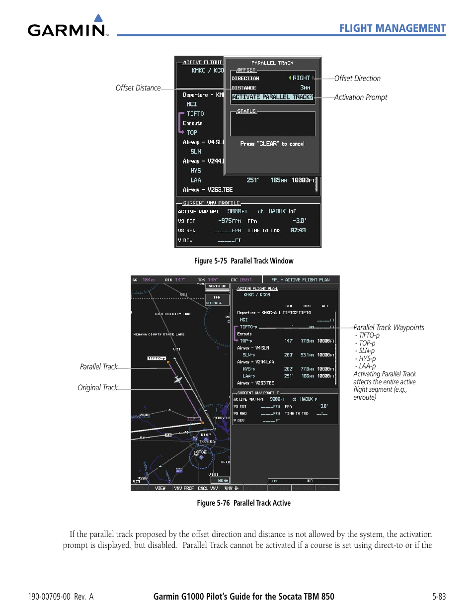 Flight management | Garmin G1000 Socata TBM 850 User Manual | Page 235 / 542