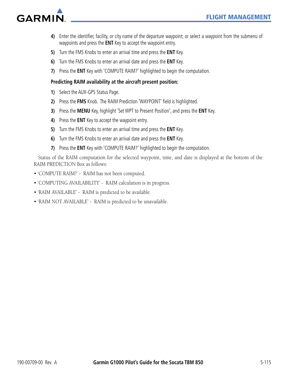 Garmin G1000 Socata TBM 850 User Manual | Page 267 / 542
