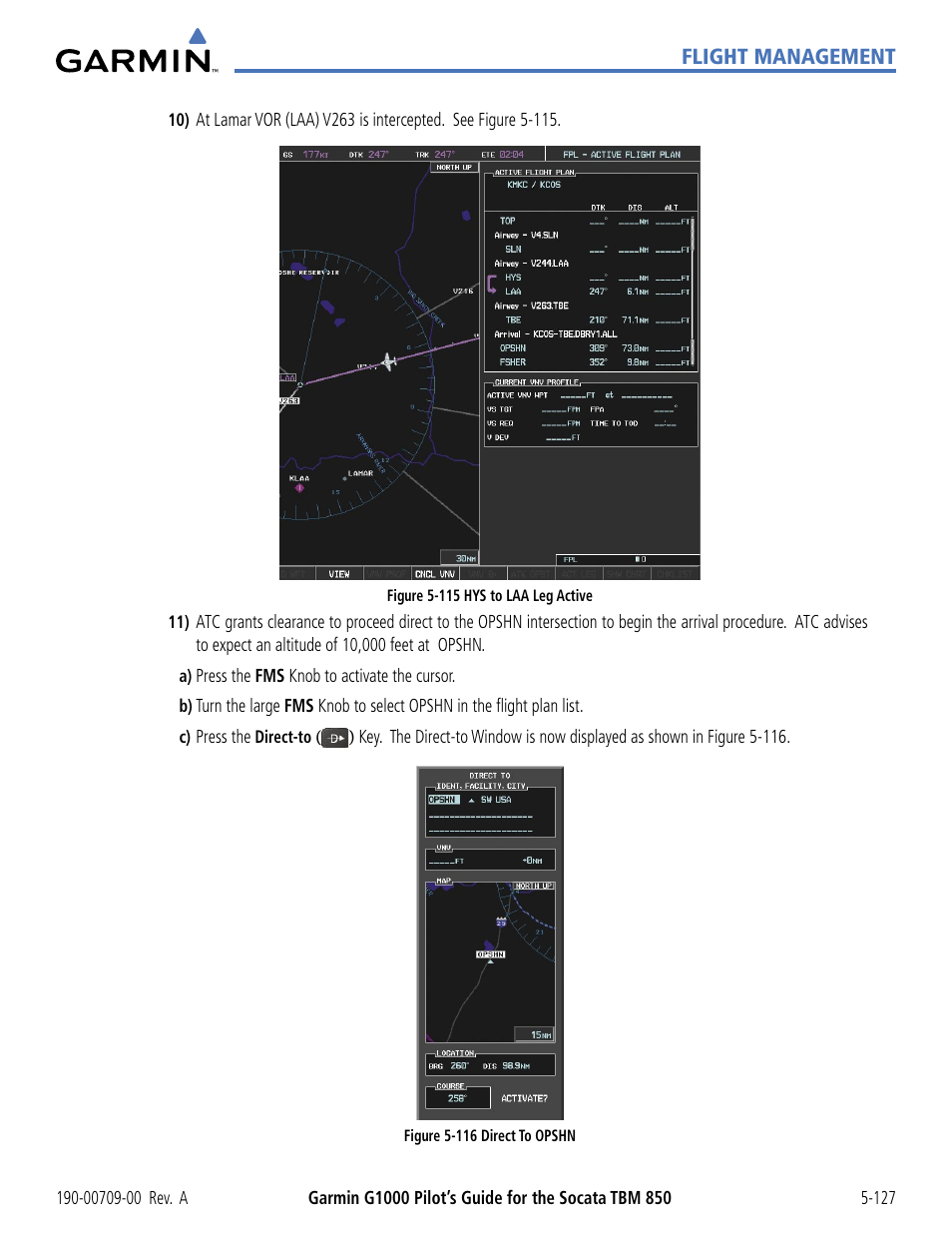 Garmin G1000 Socata TBM 850 User Manual | Page 279 / 542