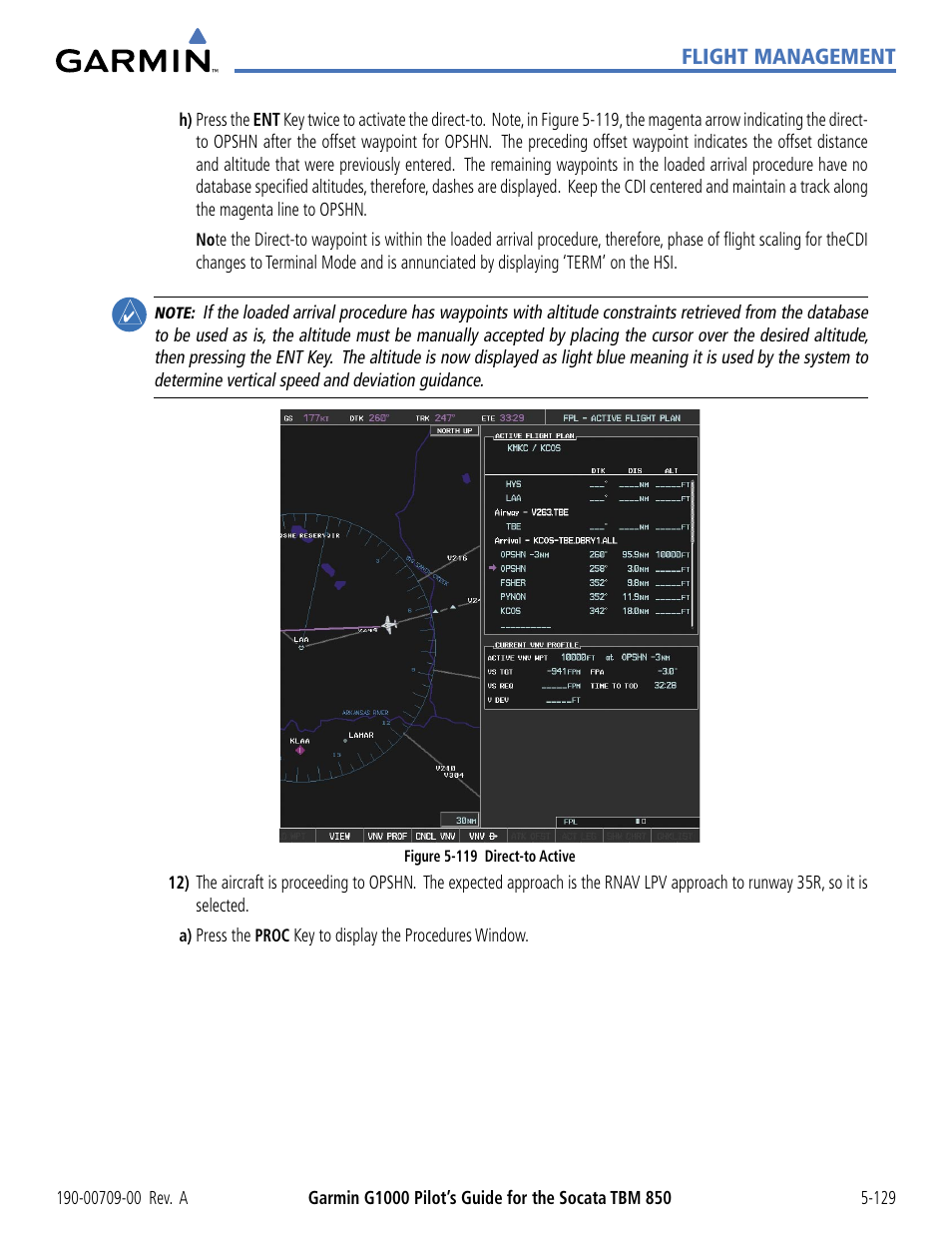 Garmin G1000 Socata TBM 850 User Manual | Page 281 / 542
