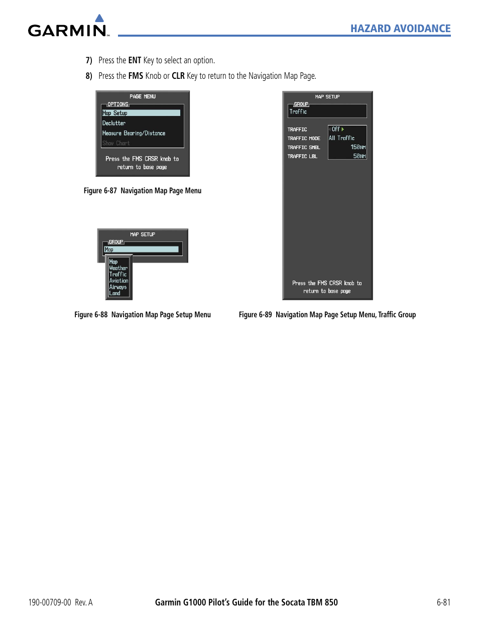 Hazard avoidance | Garmin G1000 Socata TBM 850 User Manual | Page 381 / 542