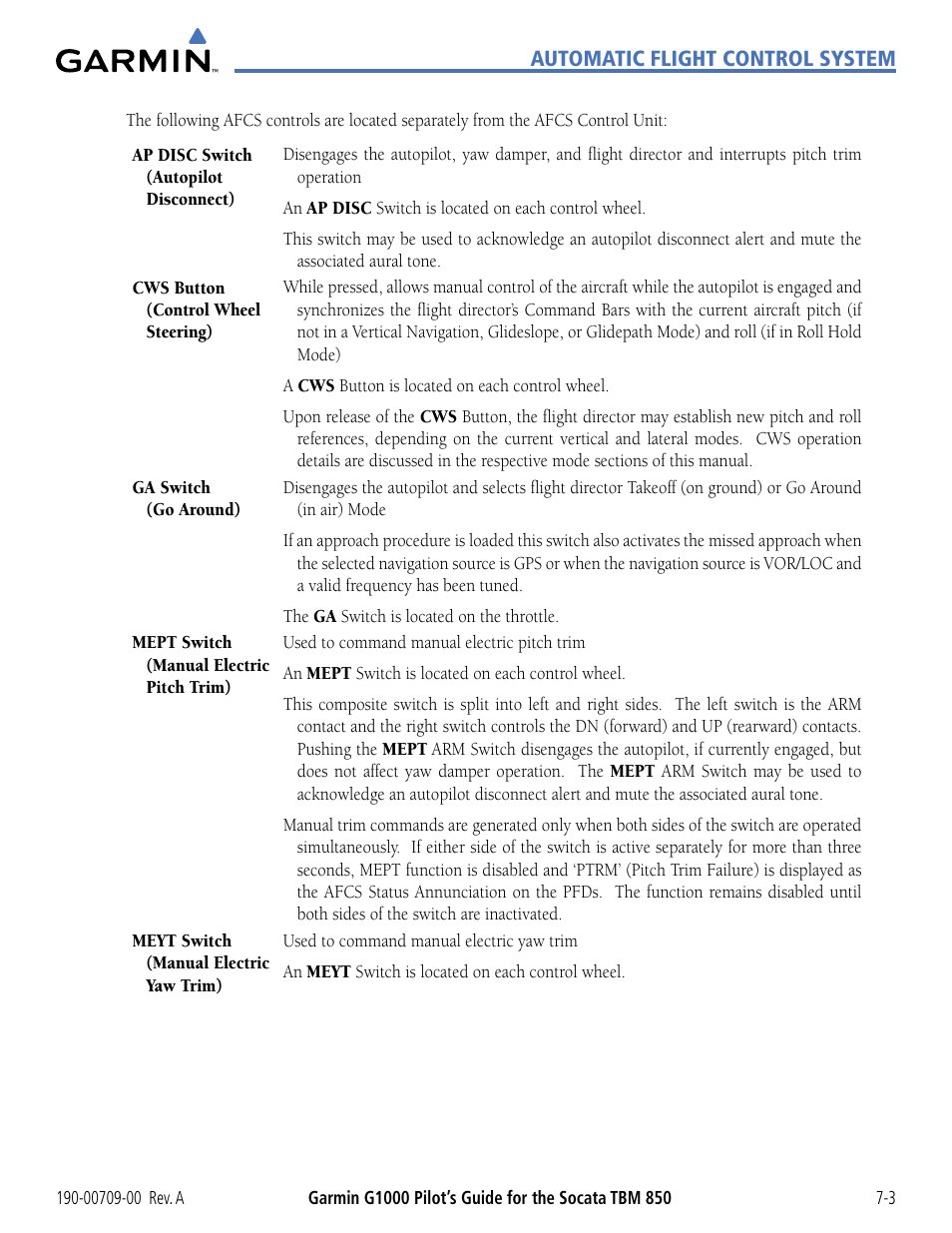 Garmin G1000 Socata TBM 850 User Manual | Page 387 / 542