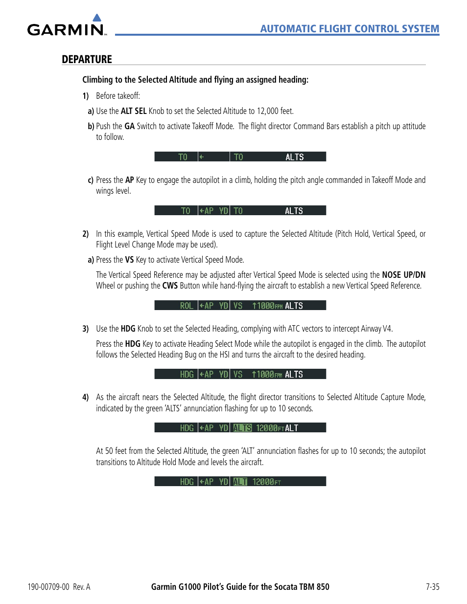 Departure | Garmin G1000 Socata TBM 850 User Manual | Page 419 / 542