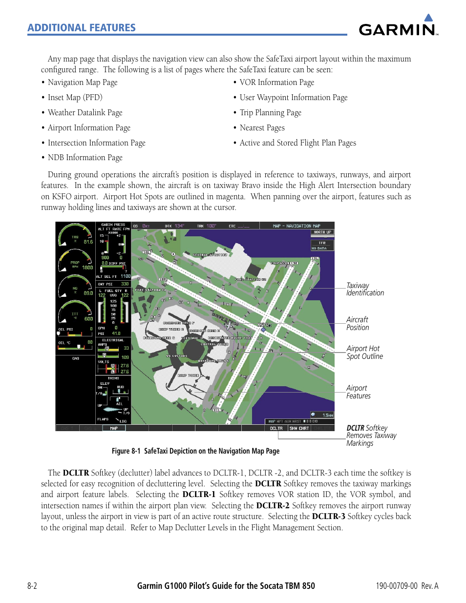 Additional features | Garmin G1000 Socata TBM 850 User Manual | Page 434 / 542