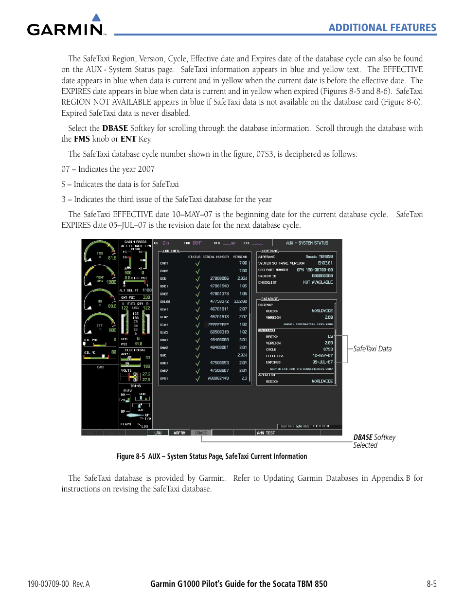 Garmin G1000 Socata TBM 850 User Manual | Page 437 / 542