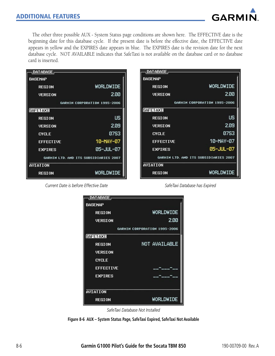 Additional features | Garmin G1000 Socata TBM 850 User Manual | Page 438 / 542