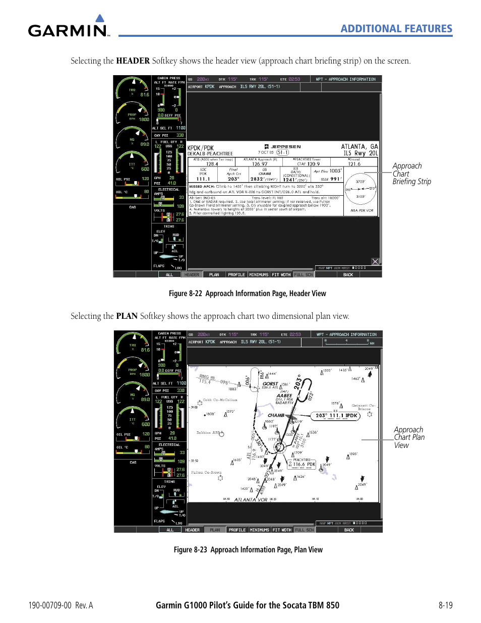 Additional features | Garmin G1000 Socata TBM 850 User Manual | Page 451 / 542