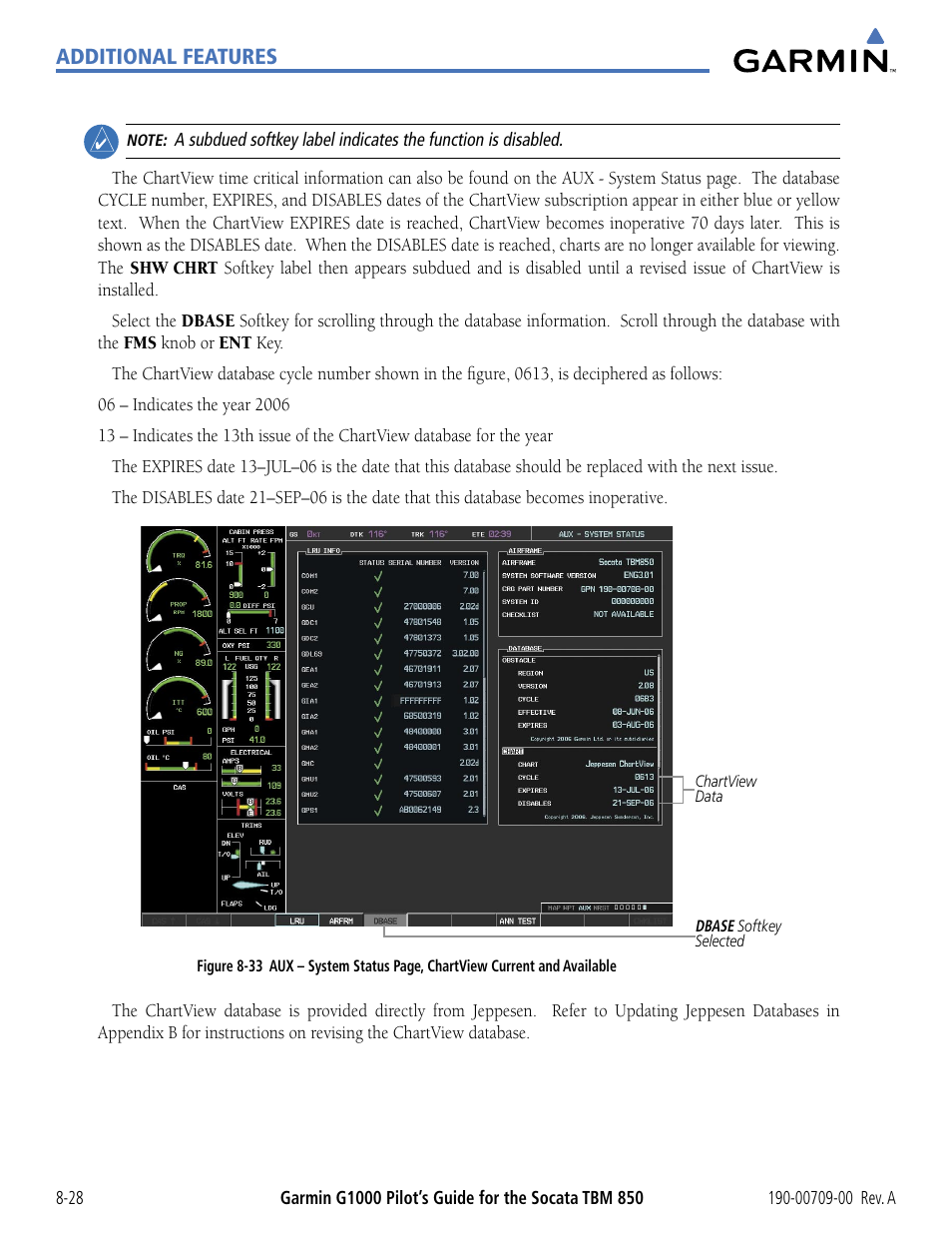 Additional features | Garmin G1000 Socata TBM 850 User Manual | Page 460 / 542