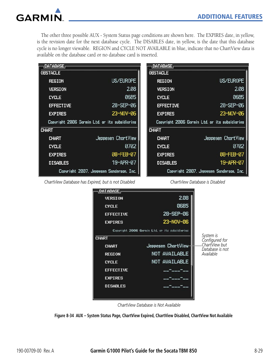 Additional features | Garmin G1000 Socata TBM 850 User Manual | Page 461 / 542