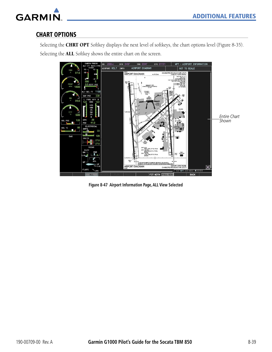 Chart options | Garmin G1000 Socata TBM 850 User Manual | Page 471 / 542