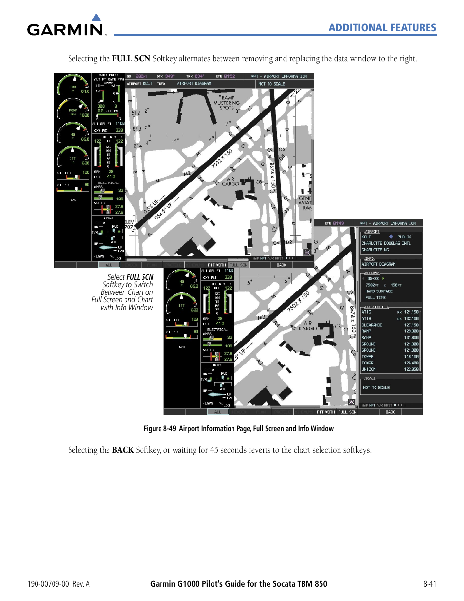 Additional features | Garmin G1000 Socata TBM 850 User Manual | Page 473 / 542