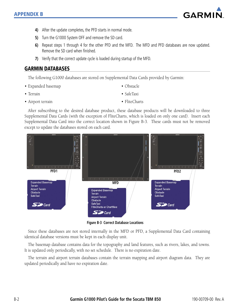 Garmin databases | Garmin G1000 Socata TBM 850 User Manual | Page 518 / 542