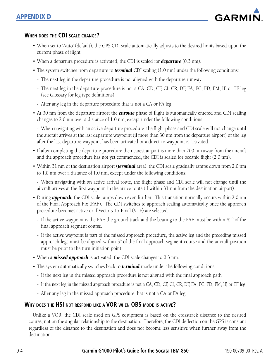 Garmin G1000 Socata TBM 850 User Manual | Page 530 / 542