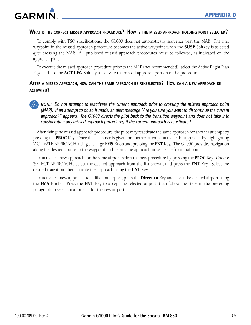 Garmin G1000 Socata TBM 850 User Manual | Page 531 / 542