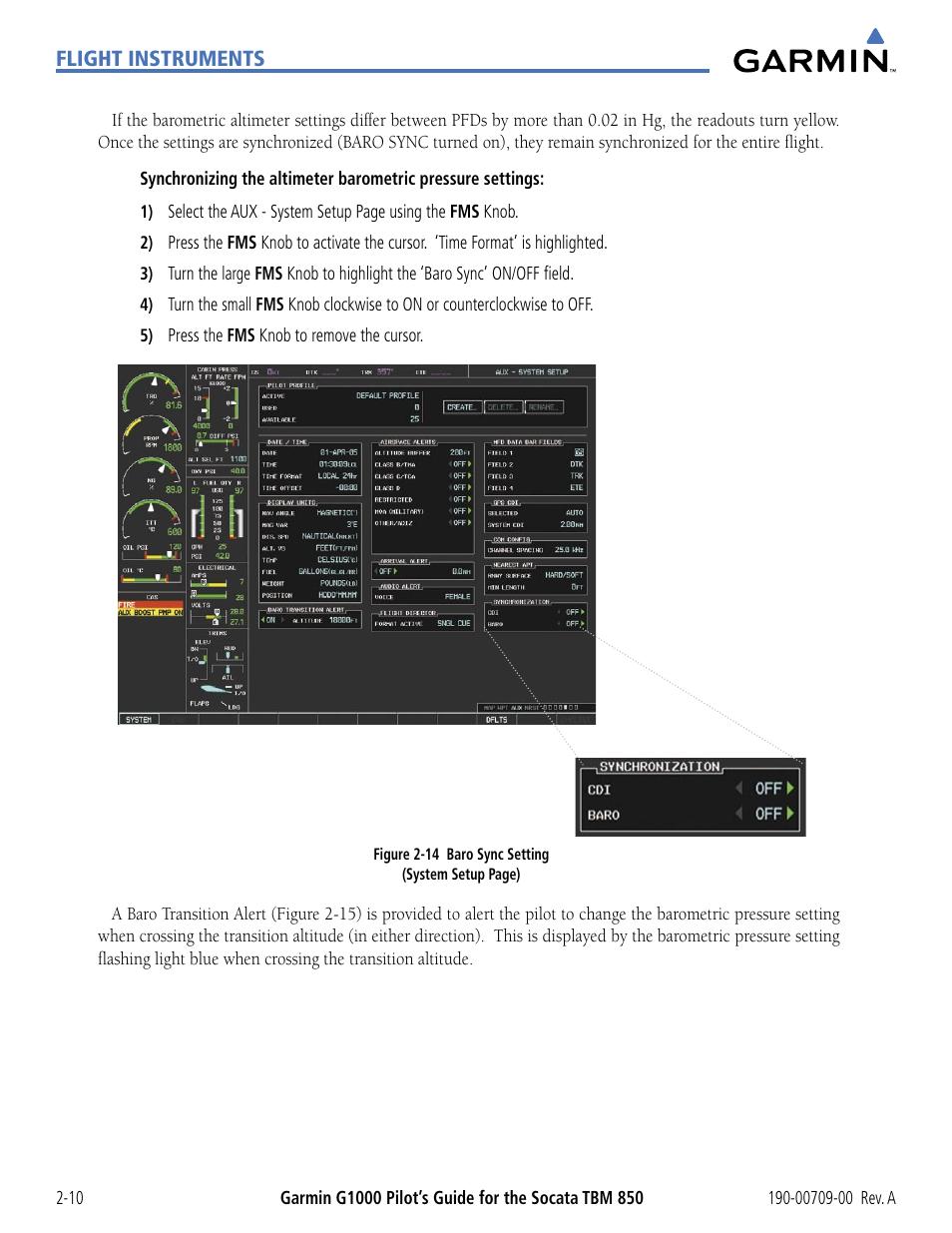 Garmin G1000 Socata TBM 850 User Manual | Page 64 / 542