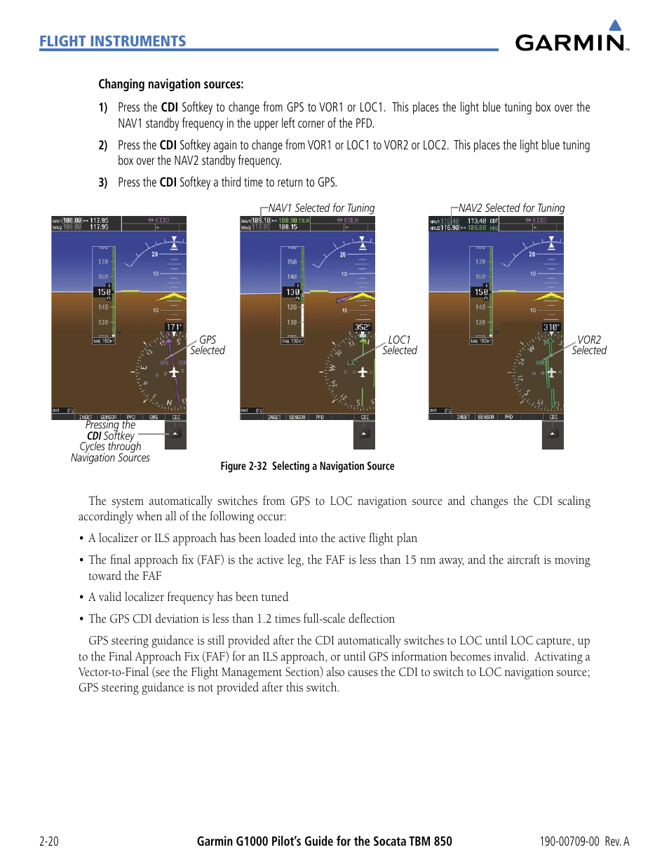 Flight instruments | Garmin G1000 Socata TBM 850 User Manual | Page 74 / 542