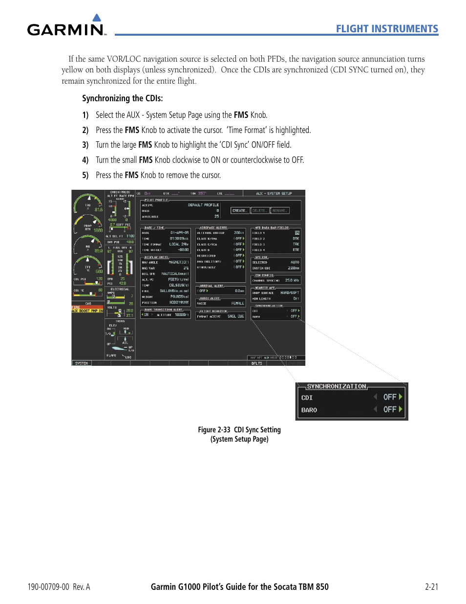 Garmin G1000 Socata TBM 850 User Manual | Page 75 / 542