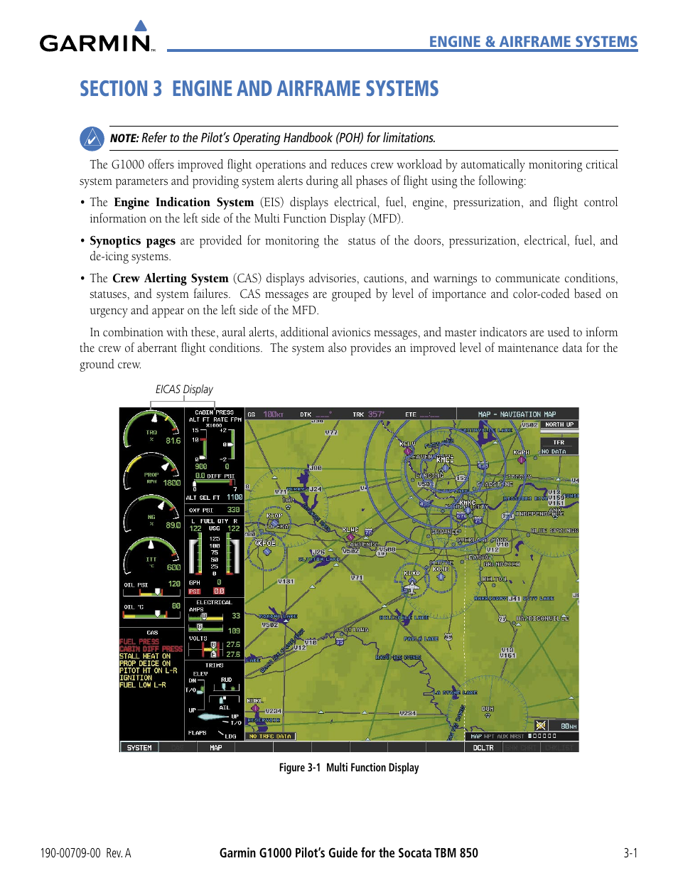 Section 3 engine and airframe systems | Garmin G1000 Socata TBM 850 User Manual | Page 91 / 542