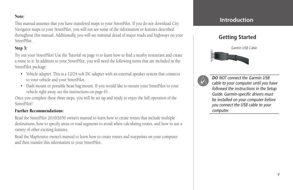 Garmin StreetPilot 2650 User Manual | Page 7 / 95