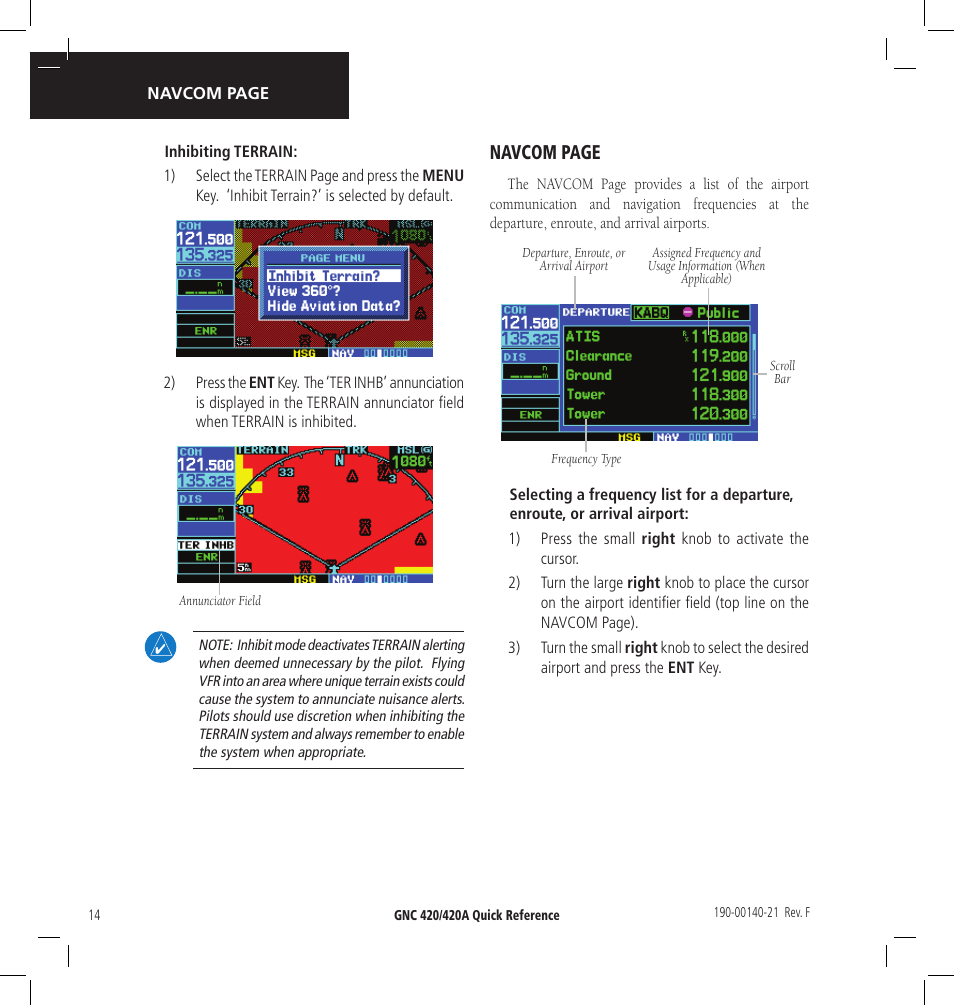 Garmin GNC 420 User Manual | Page 14 / 22