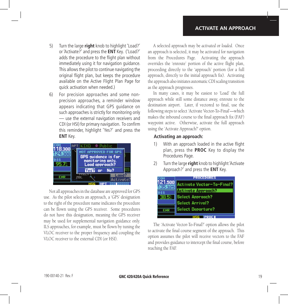 Garmin GNC 420 User Manual | Page 19 / 22