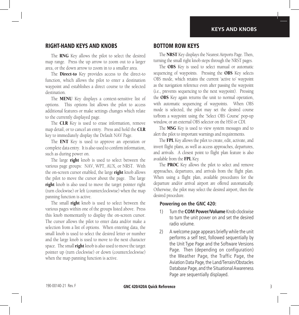 Garmin GNC 420 User Manual | Page 3 / 22