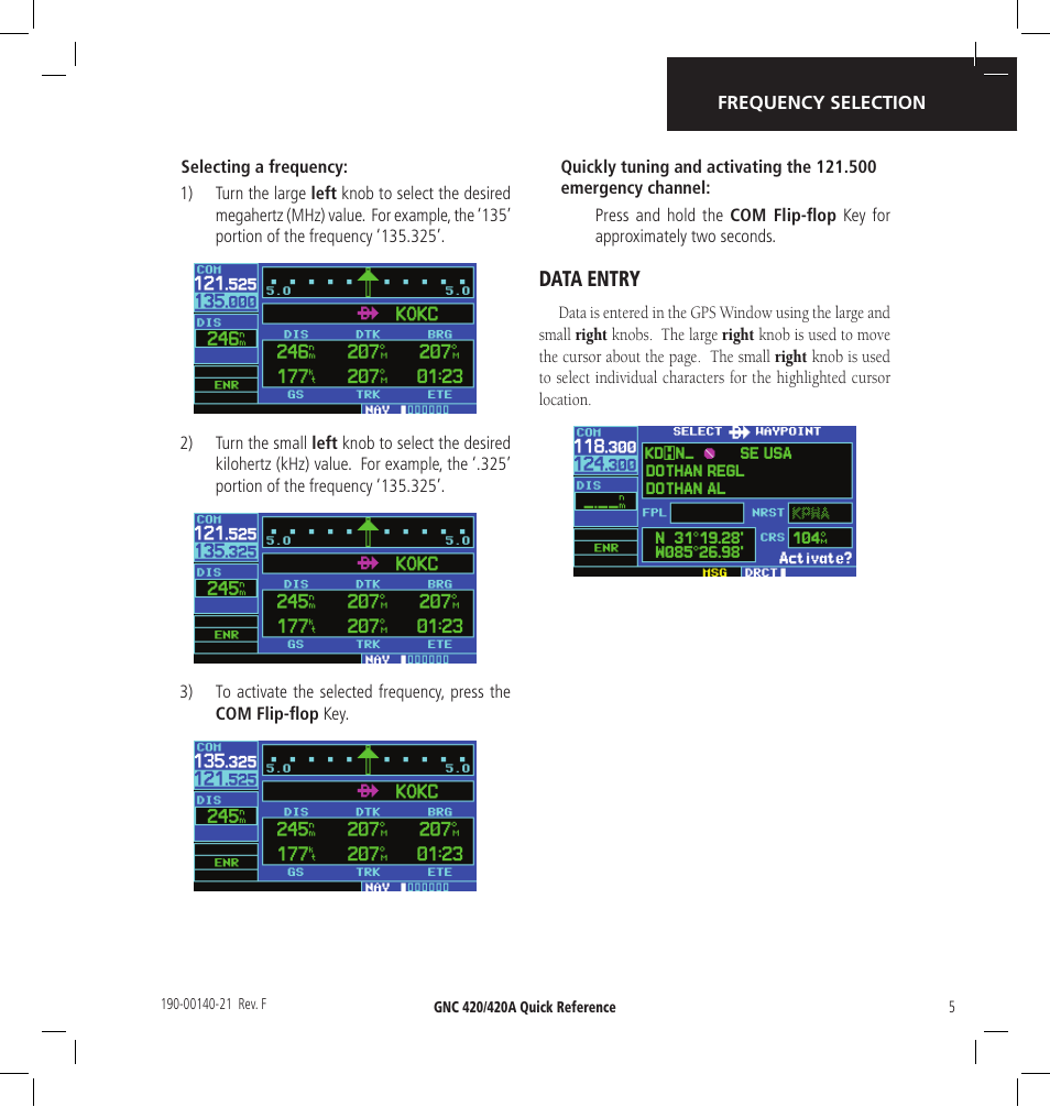 Garmin GNC 420 User Manual | Page 5 / 22