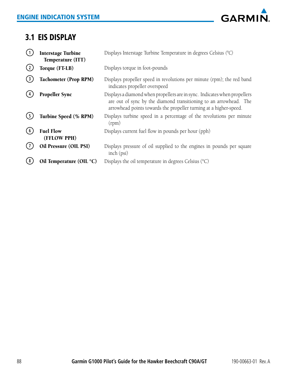 1 eis display | Garmin G1000 King Air C90GT User Manual | Page 102 / 586