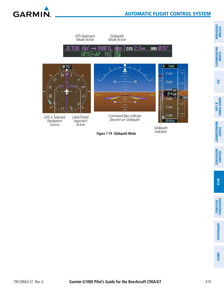 Automatic flight control system | Garmin G1000 King Air C90GT User Manual | Page 433 / 586