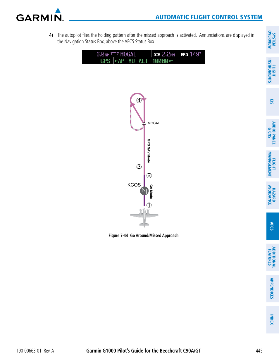 Automatic flight control system | Garmin G1000 King Air C90GT User Manual | Page 459 / 586