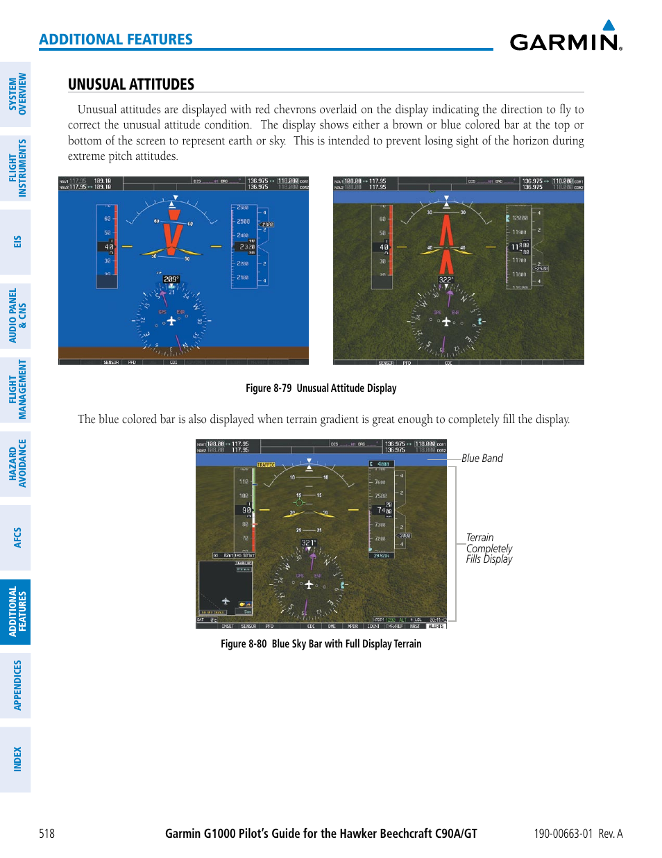 Unusual attitudes, Additional features | Garmin G1000 King Air C90GT User Manual | Page 532 / 586
