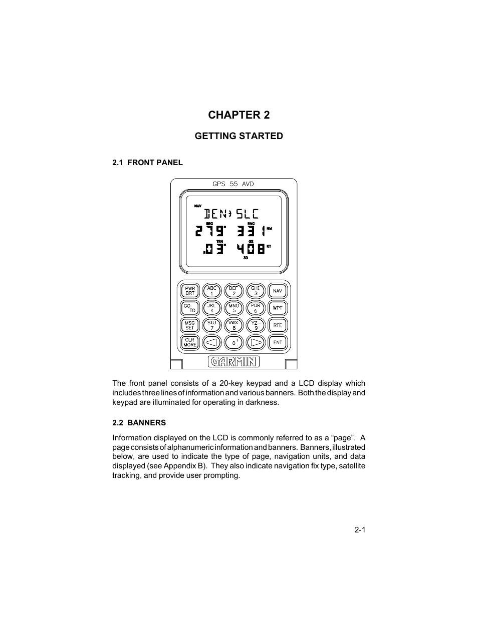 Chapter 2 | Garmin GPS 55AVD User Manual | Page 11 / 88