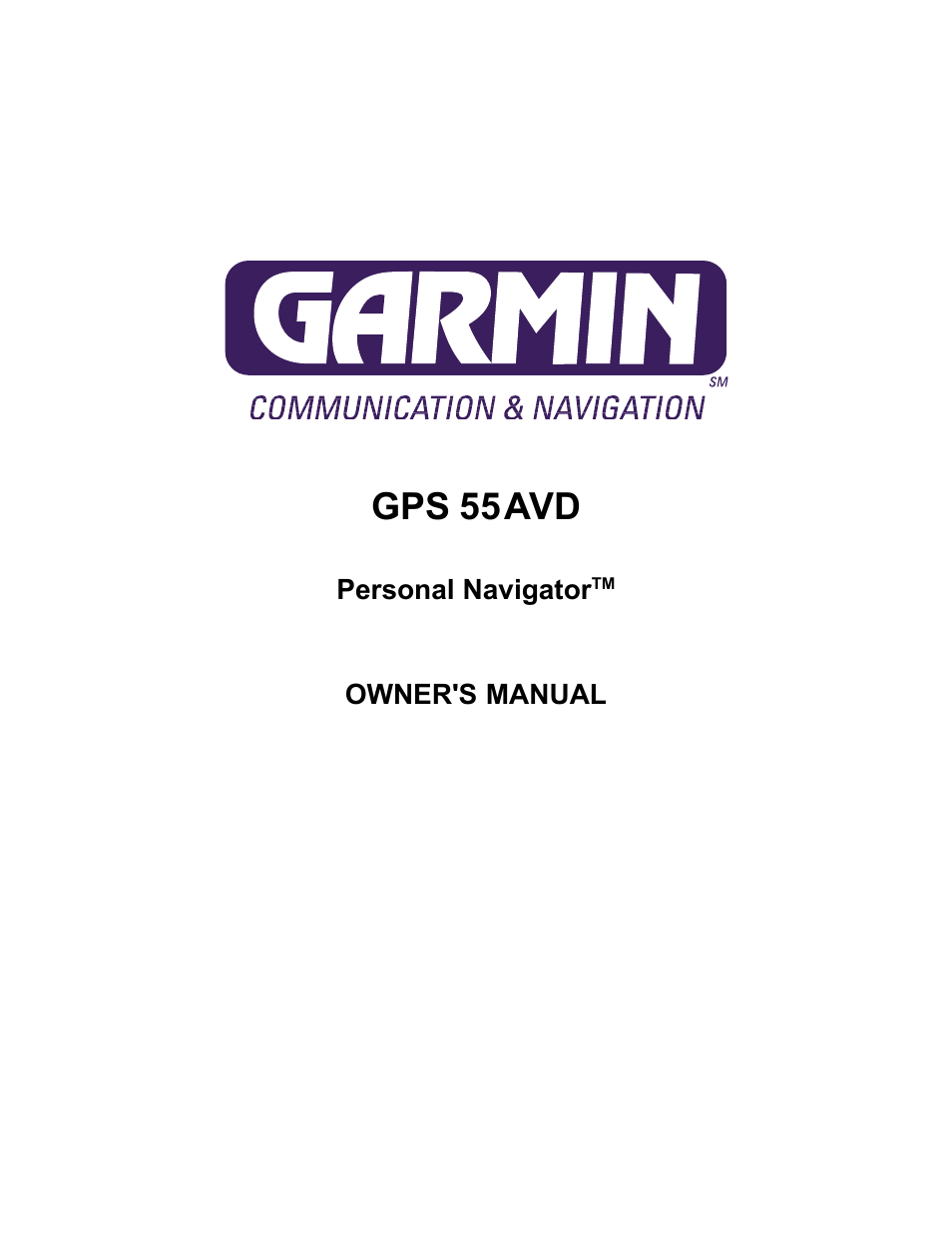 Gps 55 avd | Garmin GPS 55AVD User Manual | Page 2 / 88