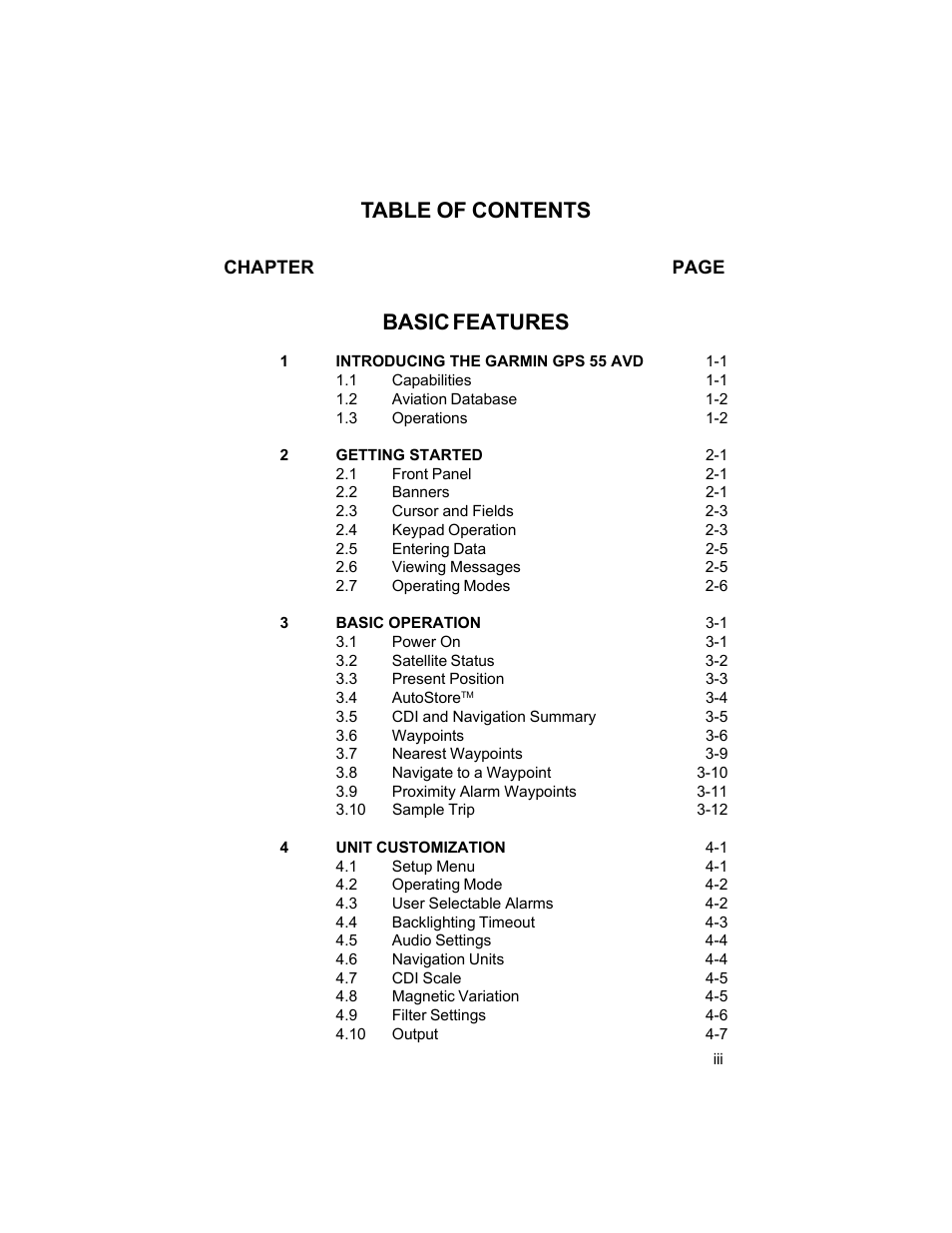 Garmin GPS 55AVD User Manual | Page 6 / 88