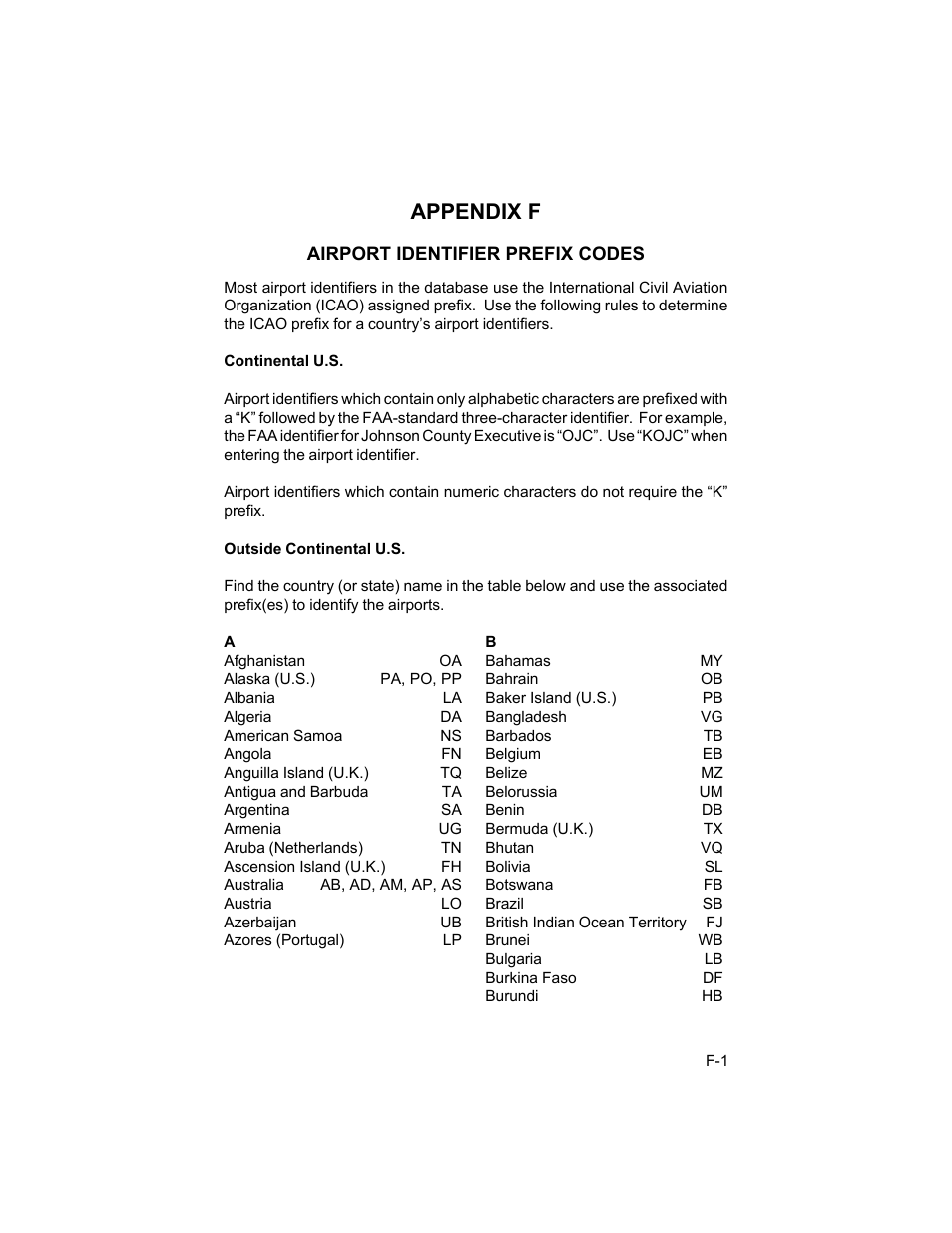 Appendix f | Garmin GPS 55AVD User Manual | Page 82 / 88