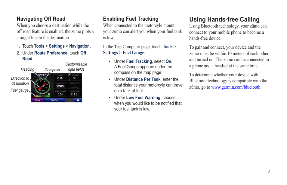 Using hands-free calling | Garmin zumo 660LM User Manual | Page 5 / 8