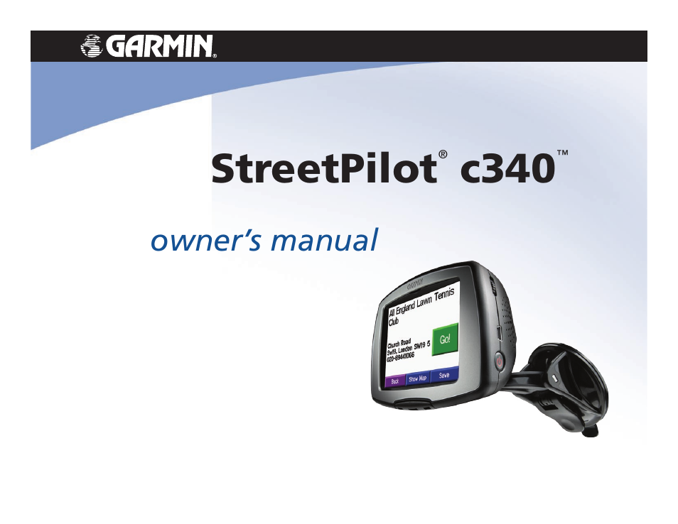 Garmin StreetPilot c340 User Manual | 44 pages