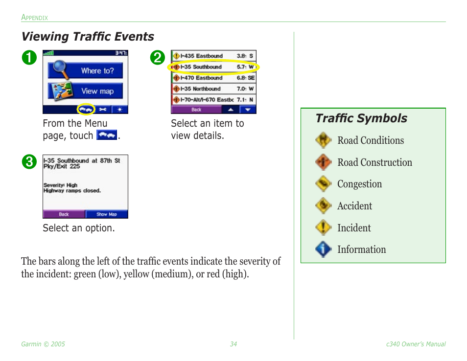 Garmin StreetPilot c340 User Manual | Page 38 / 44