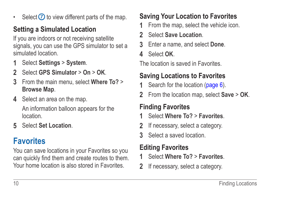 Favorites, Using favorites | Garmin nuvi 54LM User Manual | Page 14 / 32