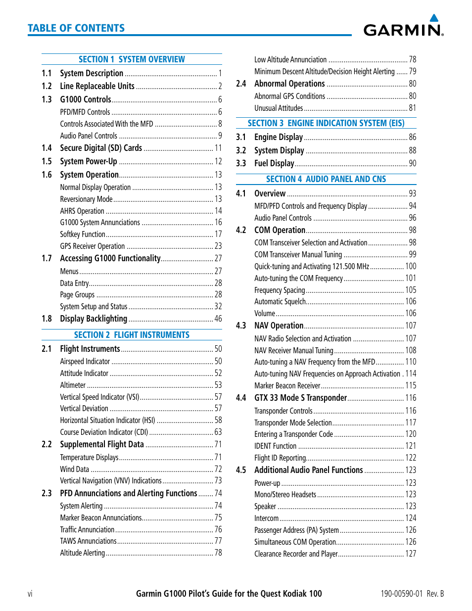 Garmin G1000 Quest Kodiak User Manual | Page 10 / 476