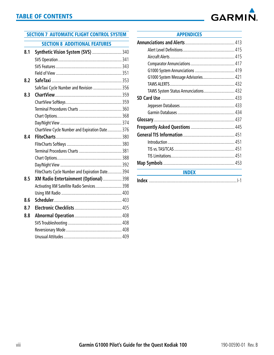 Garmin G1000 Quest Kodiak User Manual | Page 12 / 476