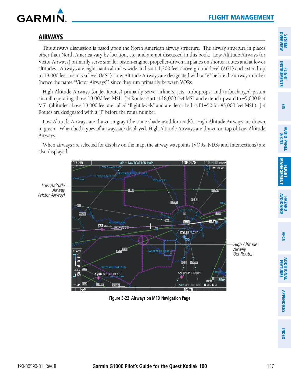 Airways, Flight management | Garmin G1000 Quest Kodiak User Manual | Page 169 / 476