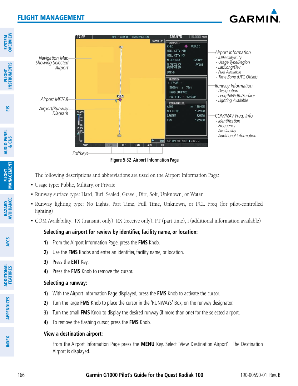 Flight management | Garmin G1000 Quest Kodiak User Manual | Page 178 / 476