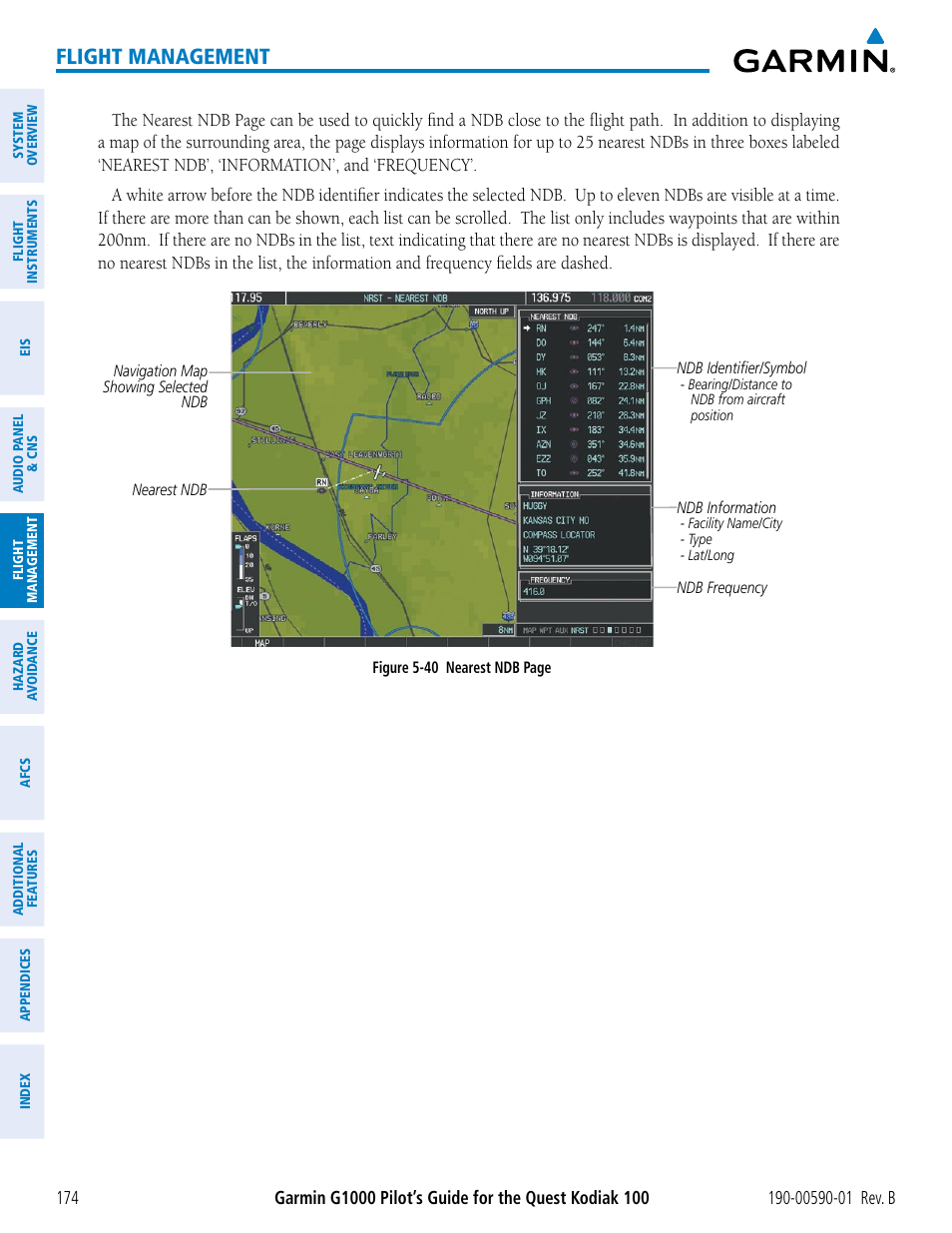 Flight management | Garmin G1000 Quest Kodiak User Manual | Page 186 / 476