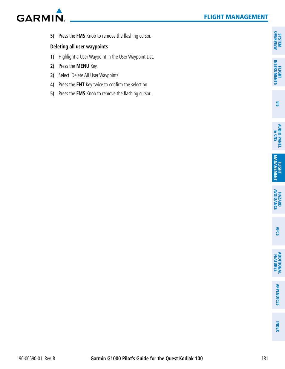 Flight management | Garmin G1000 Quest Kodiak User Manual | Page 193 / 476