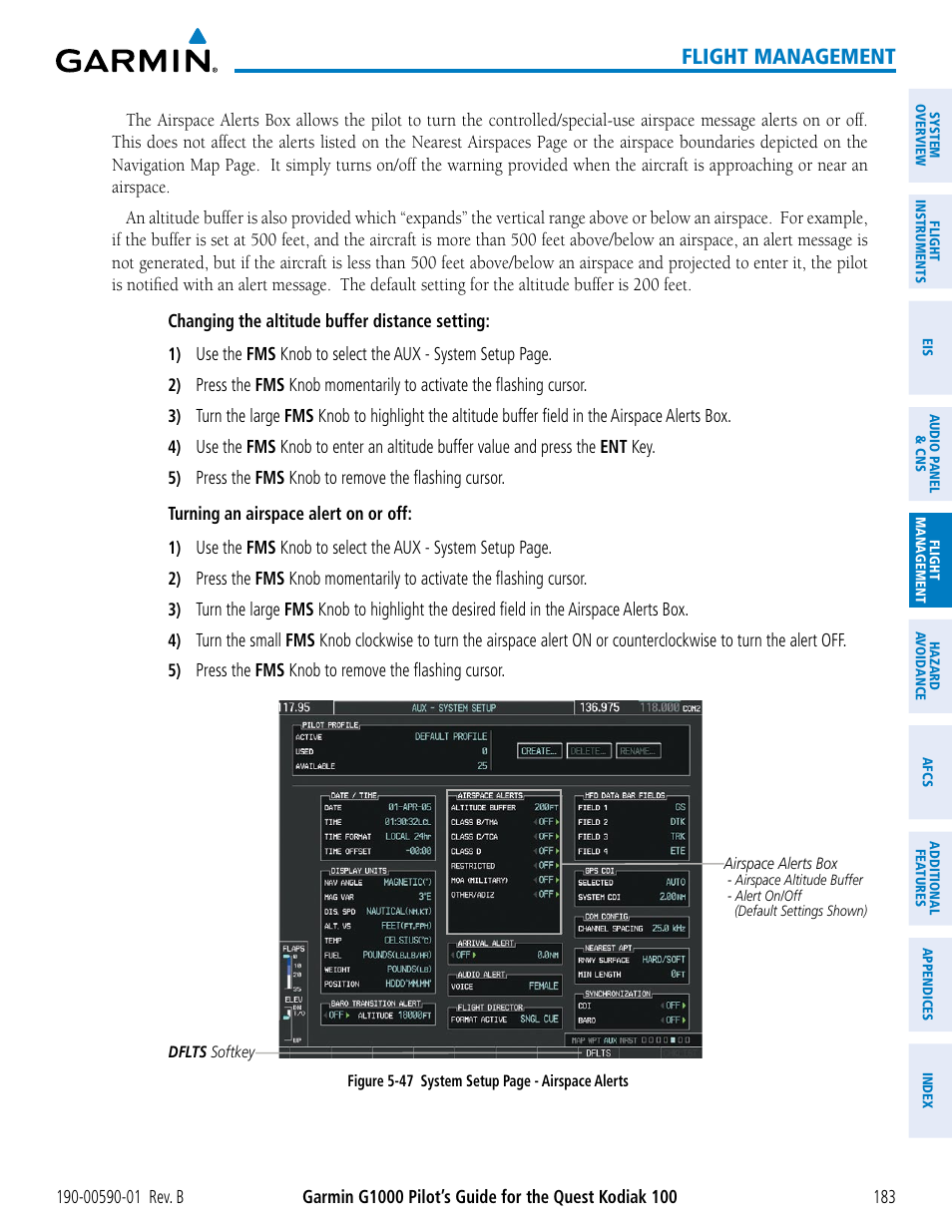 Flight management | Garmin G1000 Quest Kodiak User Manual | Page 195 / 476