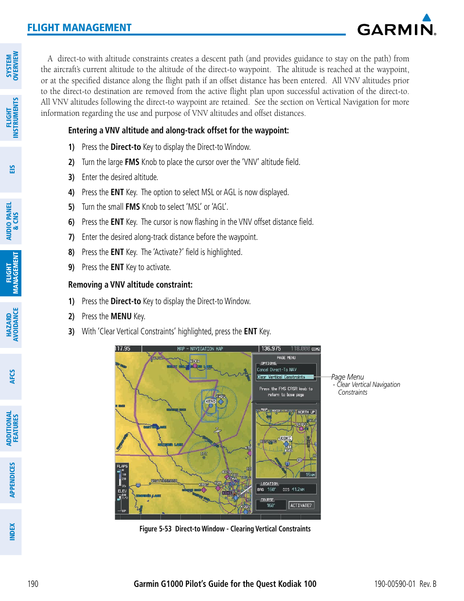 Flight management | Garmin G1000 Quest Kodiak User Manual | Page 202 / 476