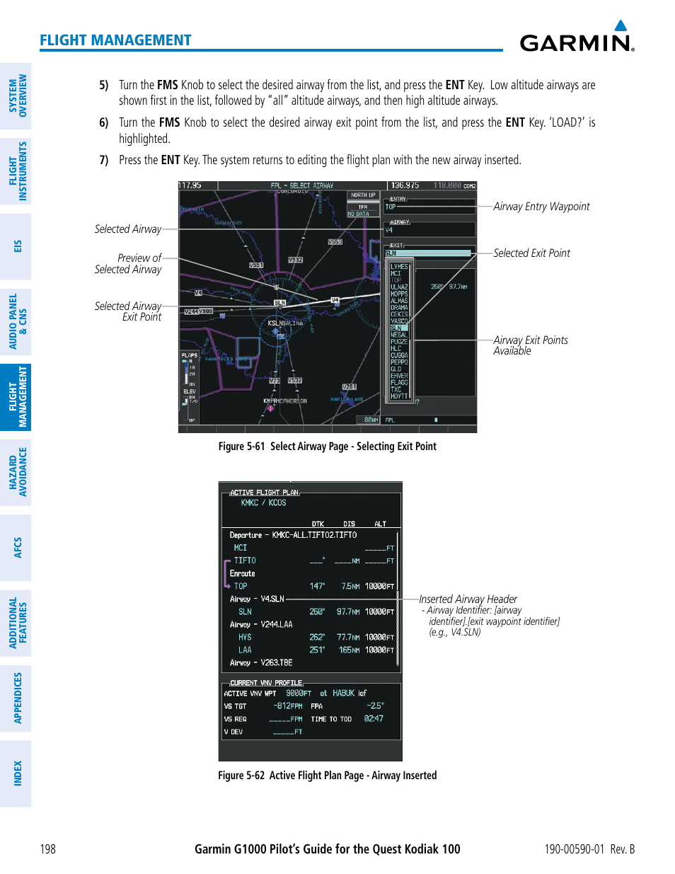 Flight management | Garmin G1000 Quest Kodiak User Manual | Page 210 / 476