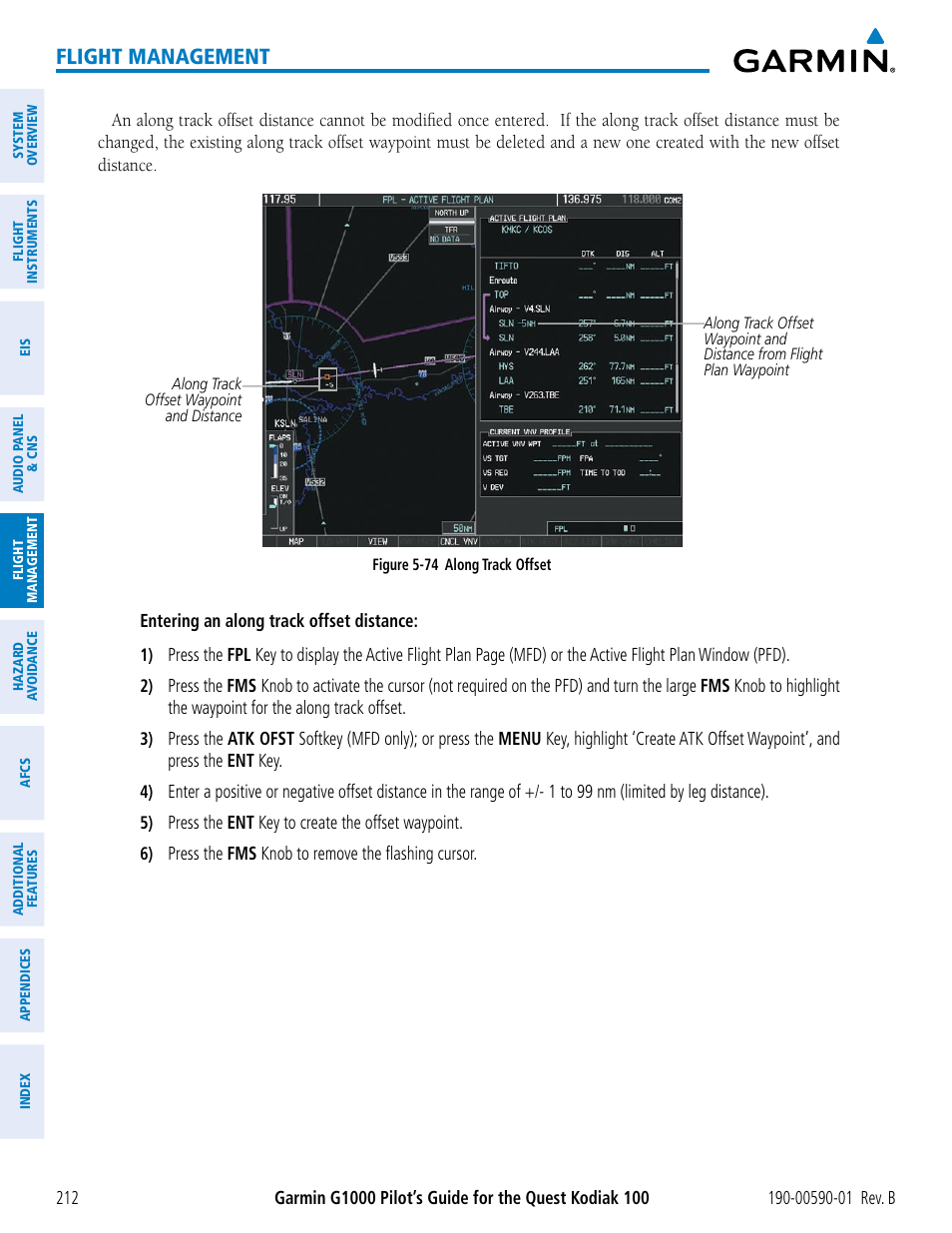 Flight management | Garmin G1000 Quest Kodiak User Manual | Page 224 / 476
